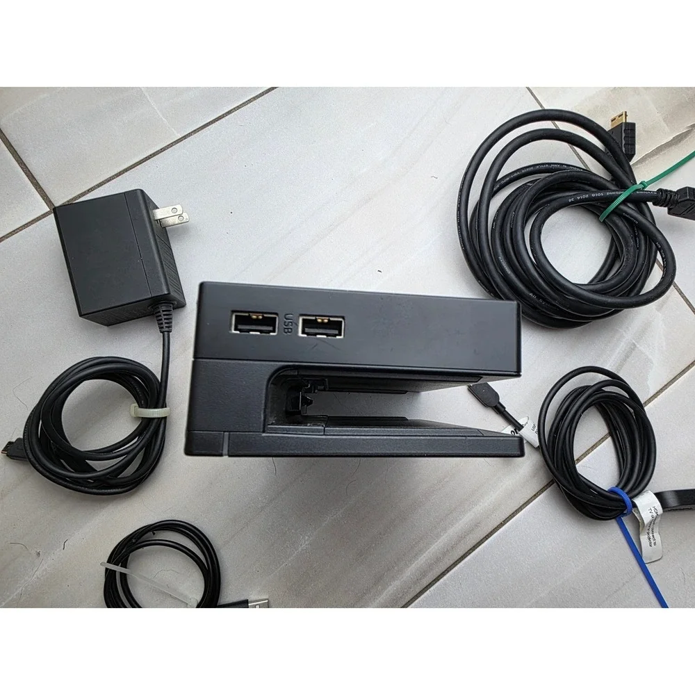 Nintendo Switch Docking Station HAC-007 Black AC Adapter HDMI USB-C Cables W2
